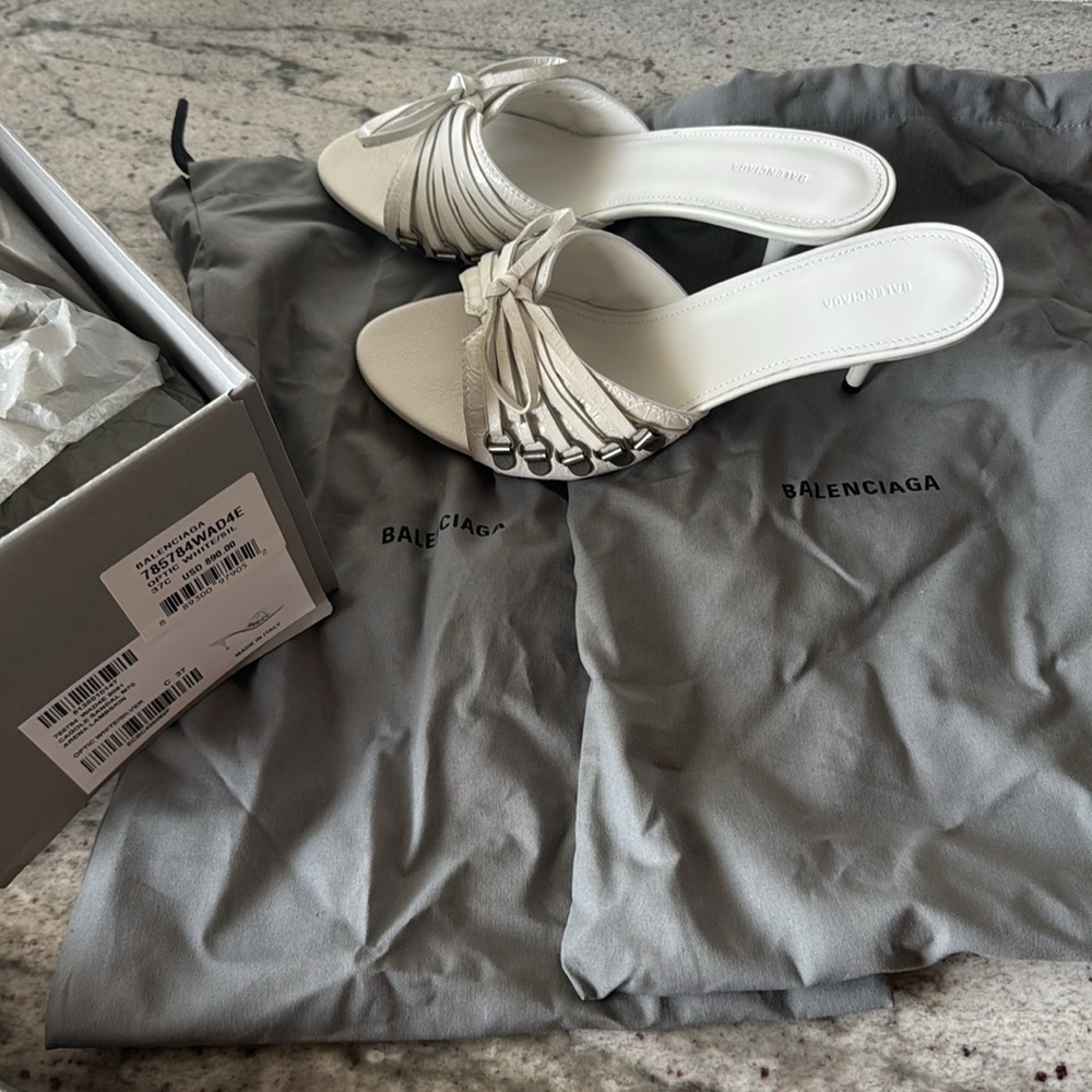 NWT Authentic Balenciaga Cagole Slide Lace-Up Sandals - Picture 8 of 9